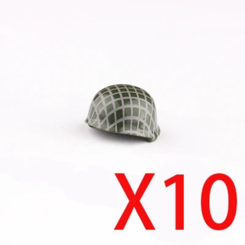 

Аксессуары для военных строительных блоков времен Второй мировой войны Фигурка Солдат Каска Игрушка СССР1 США Великобритания Японская шляпа Мини-кирпич Капюшон Маска Огнемет