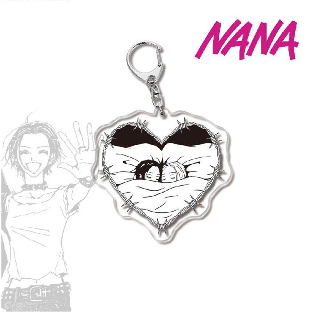 

Anime NANA Black White Manga Acrylic Keychain Oosaki Komatsu Hachi Okazaki Shinichi Keychain Collection Desk Display Kawaii Gift 6 cm