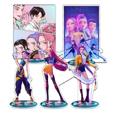 KPop Demon Hunters Standing Up Ornament Acrylic Superstar Desktop Stand Decor Anime Figures Craft Creative Gifts for Fan Lover