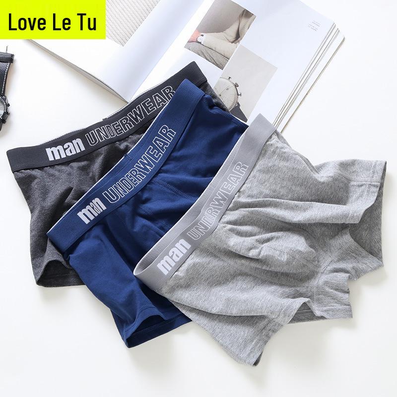 

Ailesitu Men s Trendy Cotton Mid-Rise Boxer Briefs - Plus Size, Breathable, Hot Style 3XL темно-серого