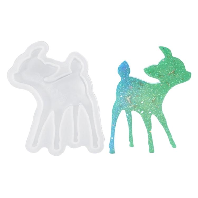 Animal Pendant Hanging Molds Keychain Desktop Ornament Molds Jumping Deer Sheep Bear Silicone Mould Craft Supplies