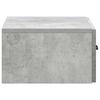 Wall Mounted Nightstand Concrete Grey 49 x 34.5 x 20 cm