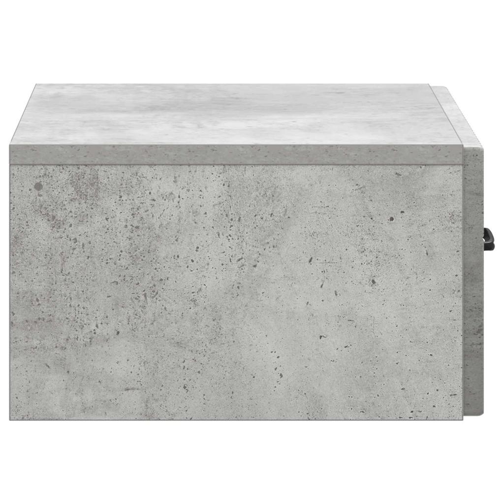 Wall Mounted Nightstand Concrete Grey 49 x 34.5 x 20 cm