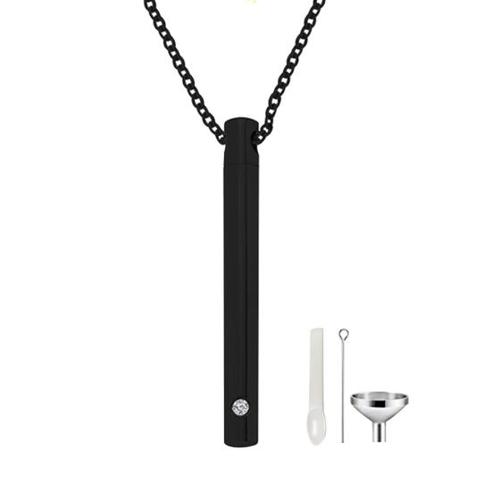1 Set Pet Urn Necklace High Durability Rust-proof Stainless Steel Jewelry Necklace with Ashes Holder Bottle Pendant for Women