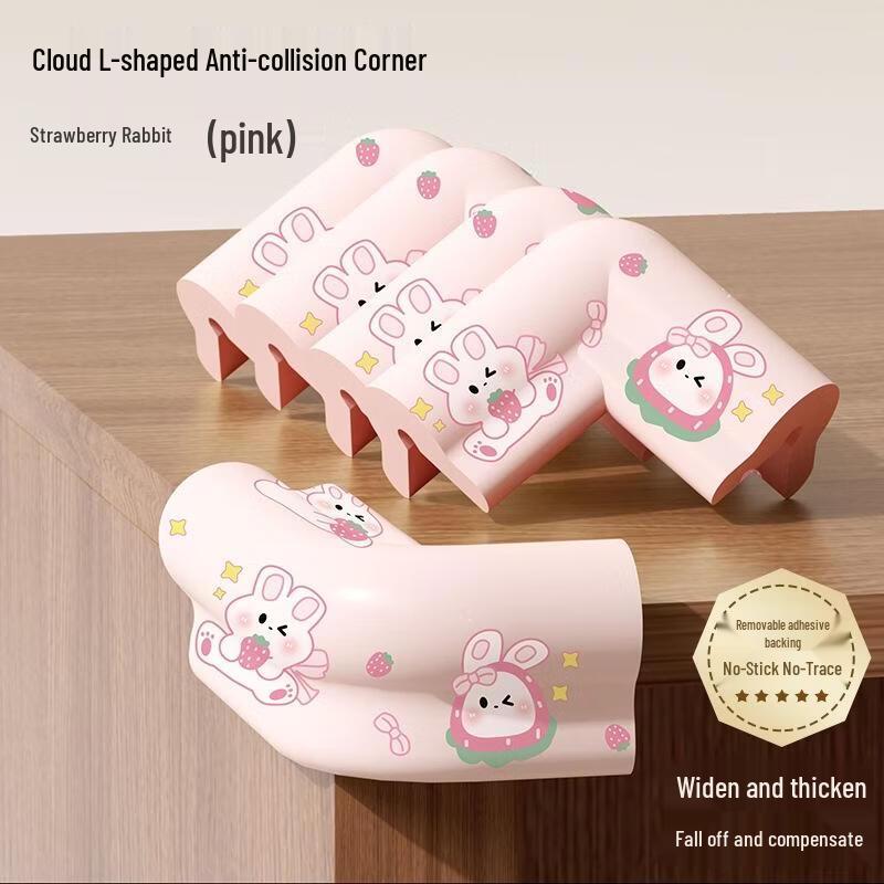 Pink Rabbit Baby L-Shaped Corner Protectors