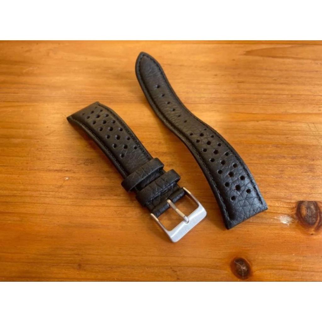 Used 21mm Water Buffalo Genuine Leather Rally Rally Type Black New