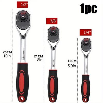 1/4 ",3/8" and 1/2 "Quick Ratchet Wrench Quick Drop Socket Wrench Chrome Vanadium Steel Labor-saving Tool