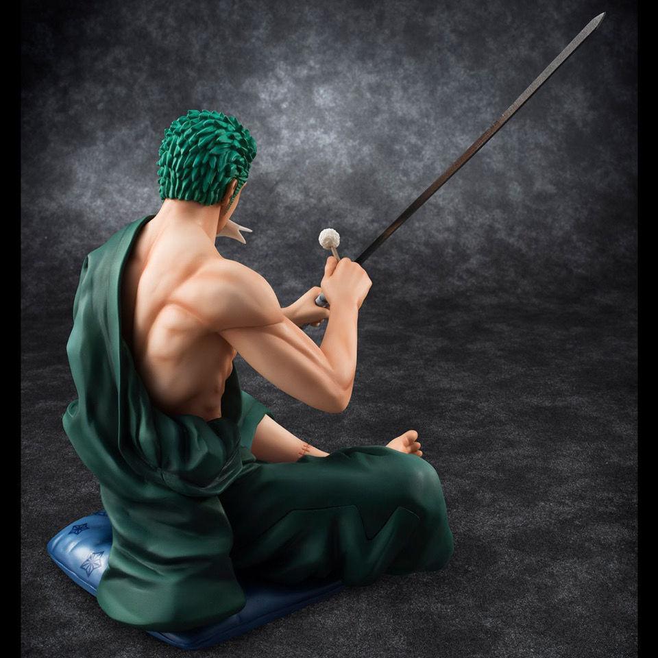 Anime One Piece Roronoa Zoro Figure New World Knife Sitting Action Figurine PVC Model Decoration Statues Doll Toy Gift