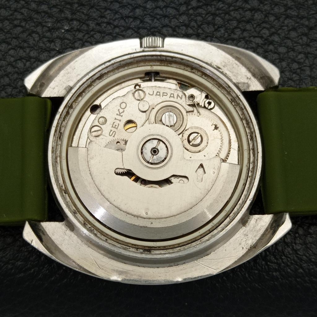 USED VINTAGE SEIKO 5 AUTOMATIC 7025A JAPAN MENS GREEN COLOR DIAL WATCH A433606-2