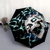 1pc Death Spiked Skull Automatic Opening/Closing Outdoor Umbrella with 8 Bone Iron Frame - Perfect Gift for Fans and Travelers!L015