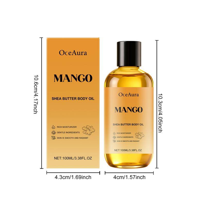 Oceaura Mango & Sheabutter Körperöl Nährt Hydriert Haut Weich Glatt Erfrischend Nicht Klebrig Tägliche Körperpflege