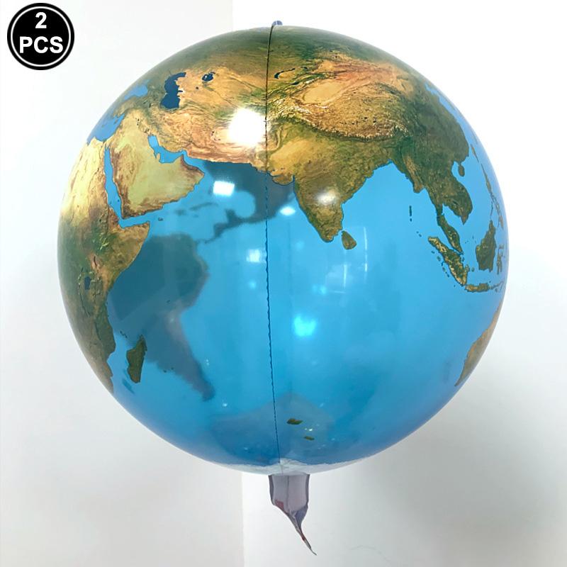 Balões Terra de 22 Polegadas Balão Planeta Mapa Mundi Global Balão de Látex para Tema de Viagem Tema Espacial Suprimentos para Festa de Aniversário Retirar