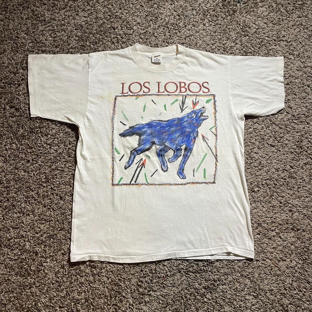 Vintage Style Los Lobos Band 90s WHite Shirt Unisex Concert S-5XL B076 Unisex T-Shirt S
