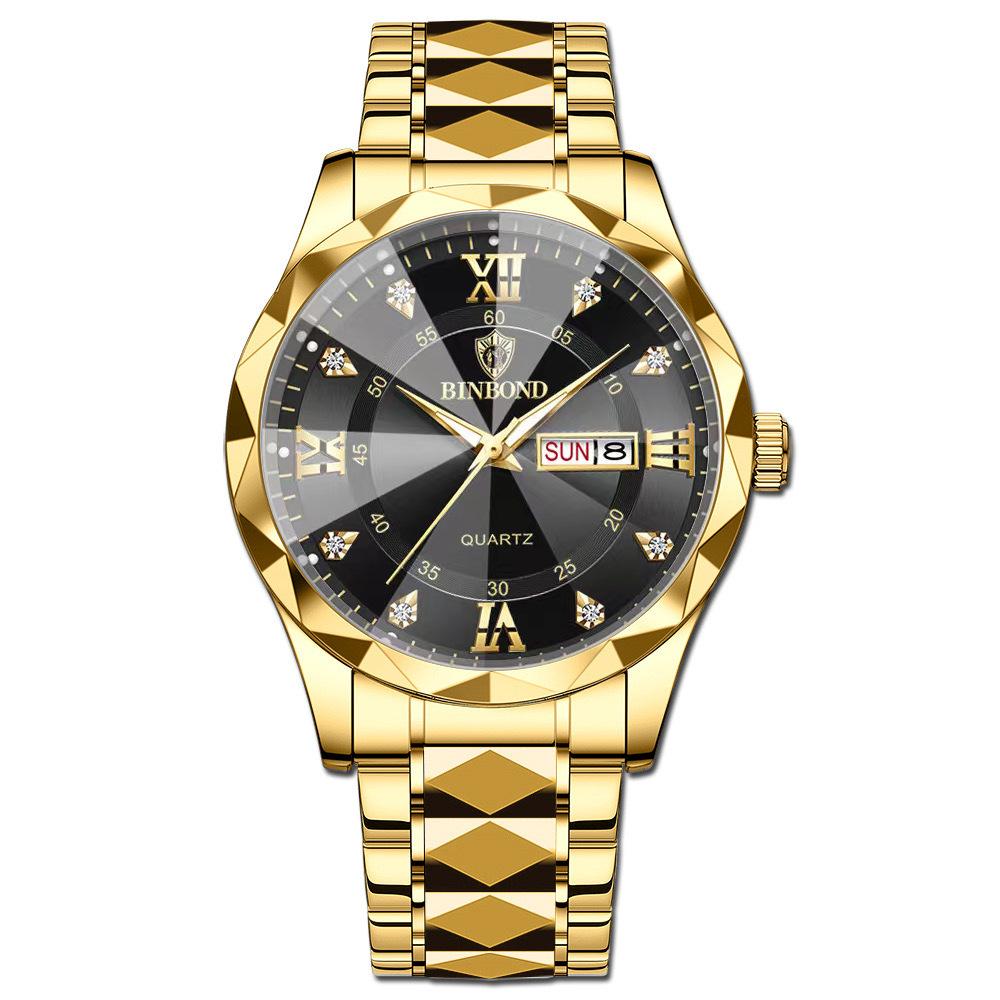 Fashion Mens Watches 30M Waterproof Top Quartz Watch Men Date Week Stainless Steel Dress Wrist Watches for Men Business Watch Man
