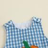 Infant Summer Halloween Ghost/Pumpkin Embroidered Sleeveless Romper