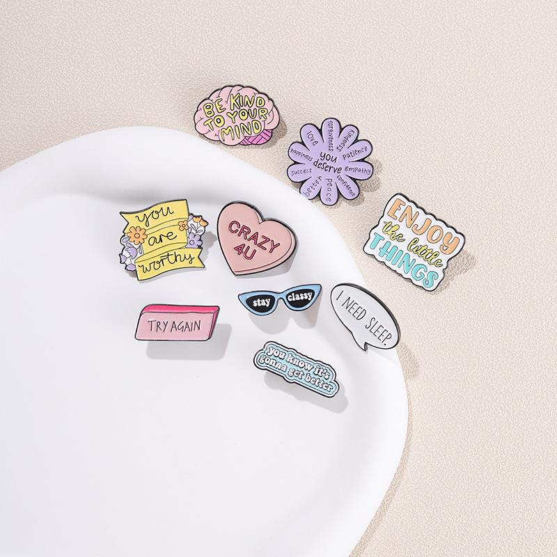 Trendsetting Vibrant And Heart Shaped Letter Brooch For Fashion Enthusiasts Collectors And