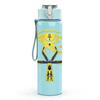 1PC Egyptian Golden Ankh Symbol Print 750ml Color Plastic Sports Water Bottle Leakproof Flip Straw Lid Suitable for Sports Office Home Use