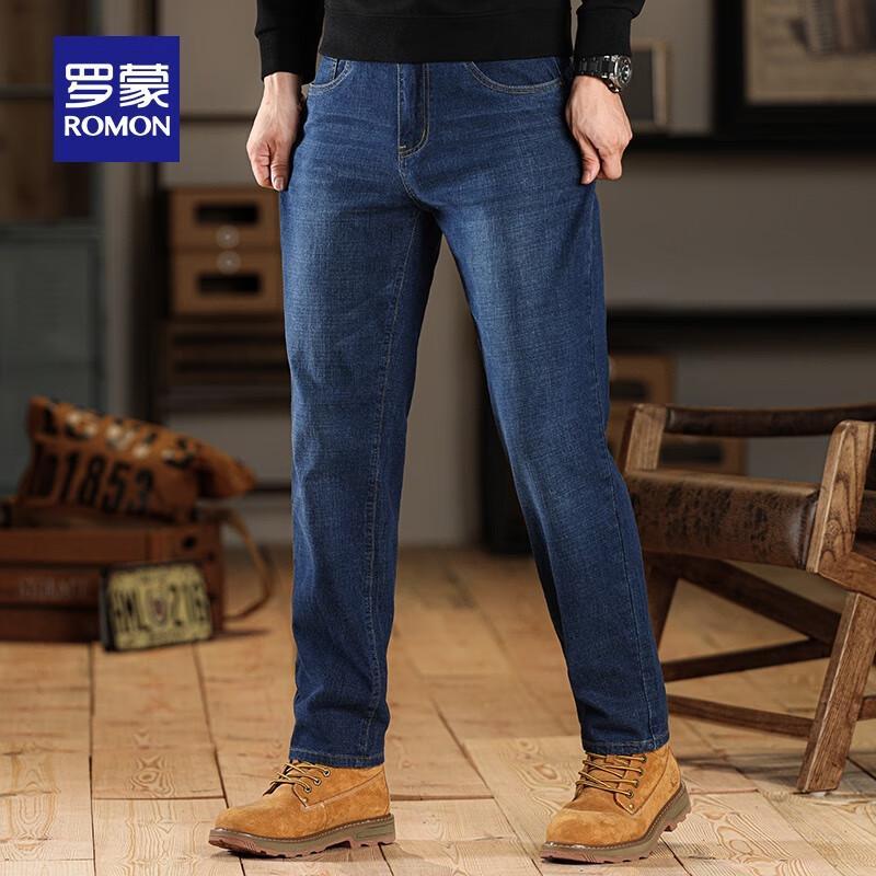 

ROMON Men s Casual Loose Fit Straight Jeans 31
