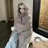 Autumn Winter Thicken Warm Parka Women Casual Sweety Solid Color Big Pocket Loose Long Hooded Coat Jackets Outwear