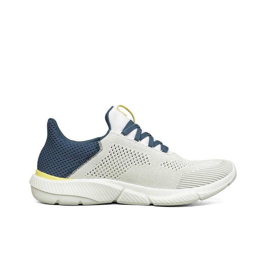 Skechers Ingram Comfortable Mesh Low-Top Casual Running Shoes Men sneakers White Blue 210281-WHT