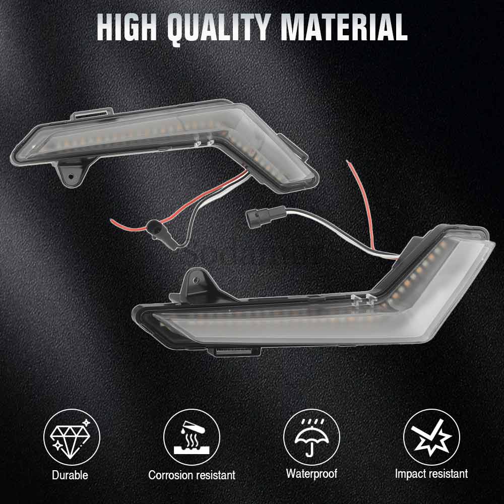 ATV LED Turn Signal Lights Front DRL Turn Signal Accent Light Accessories For Can-Am Defender Max 2020 2021 2022 2023 2024 2025