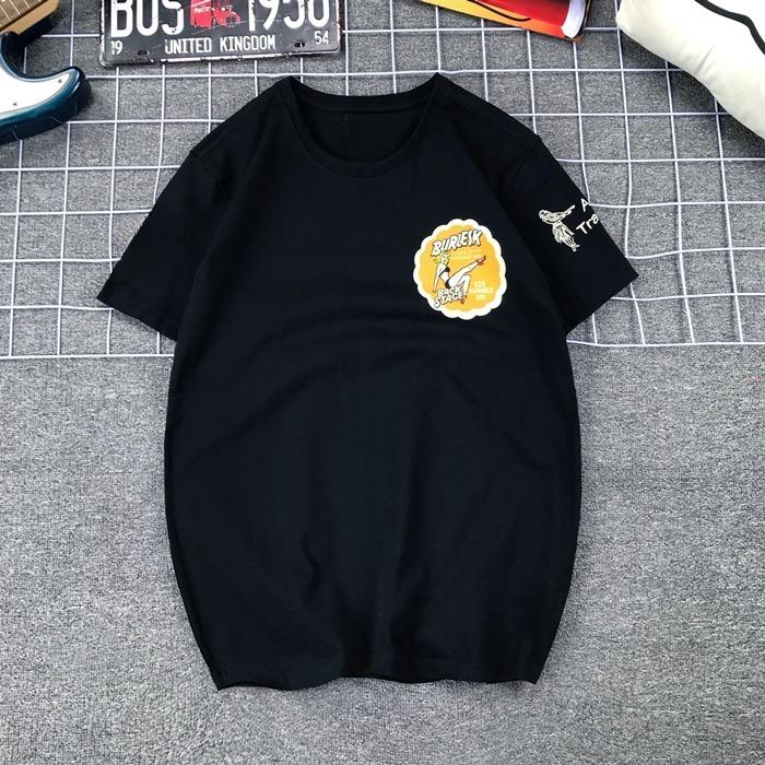 Japanese Trendy Brand Monroe American Retro Cartoon Print Kaji Pure Cotton Locomotive Loose Short-sleeved T-shirt for Men Women