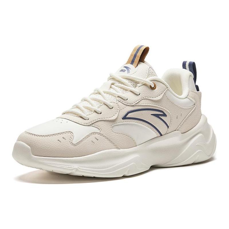 Anta Life Collection Versatile Cushioning Abrasion Resistant Lightweight Low top Casual Shoes Men's Gray White Sneakers 912328815-6