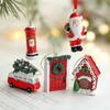 Pryskyřičná poštovní schránka Santa Clause Přívěsek Červené vánoční stromkové závěsné ozdoby Novoroční dekorace