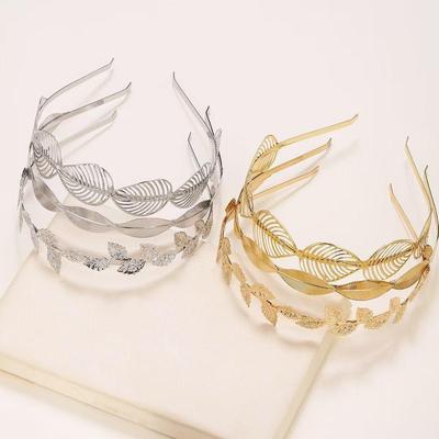 European & American Court Style Floral Leaf Metal Alloy Headband