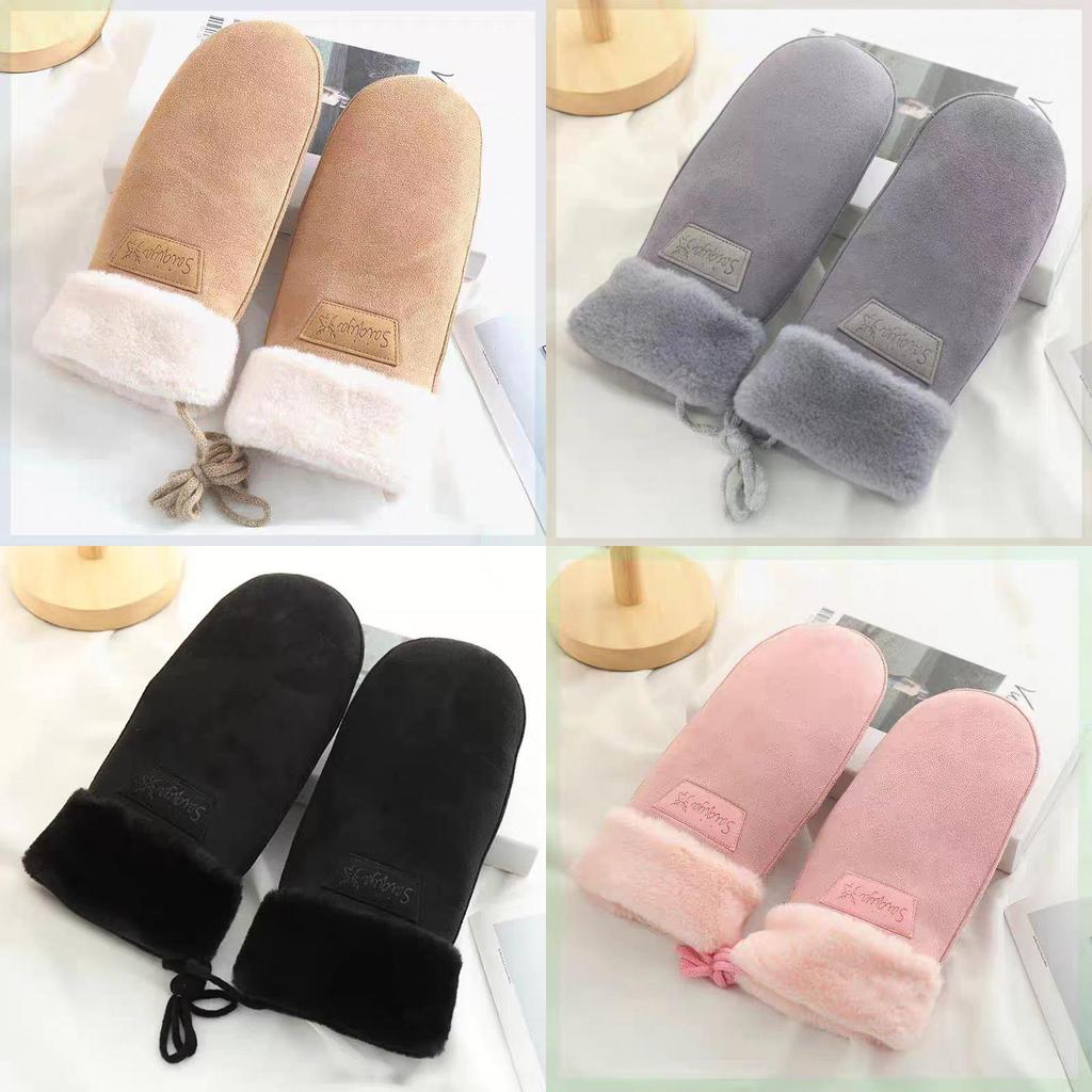 Sherpa Fleece Winter Gloves With Touchscreen Fingerless For Women Cold Weather