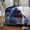 1pc Tiger Moon Night Print Blanket - Lightweight Flannel Fleece with Digital Printing, Soft Warm for Sofa, Travel, Camping, Office yy251018270