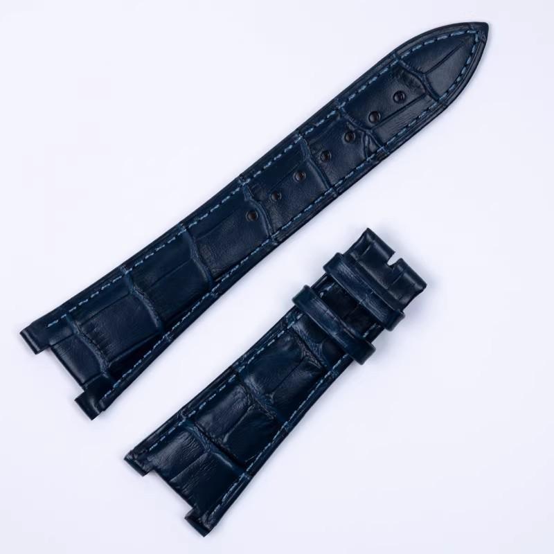 Cinturini per Patek Philippe Serie Nautilus 5711 5712 5980 Vera Pelle di Mucca Cinturino Impermeabile 25mm