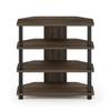 Furinno Econ Compact TV Stand Colombian 4 Tier Assembly Type Walnut/Black