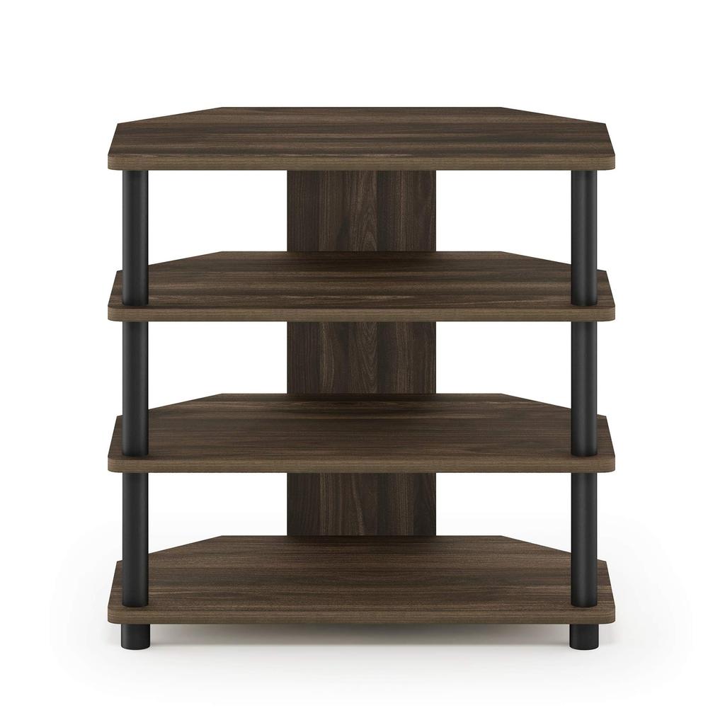 Furinno Econ Compact TV Stand Colombian 4 Tier Assembly Type Walnut/Black