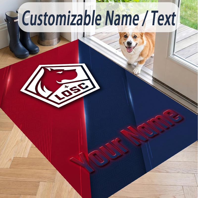 Custom Text Printed Rug LOSC Lille Non Slip Floor Carpet For Home Room Decor