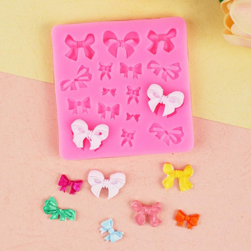 Bows Silicone Mold Bowknot Mini Molds Silicone Ribbon Mold Chocolate Candy Bow For Cake Decorating Diy Desserts, Fondant