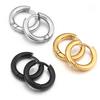 2pcs Stainless Steel Circle Hoop Earrings 10mm Simple Metal Round Earrings For Women Girls Piercing Jewelry Making Accessories