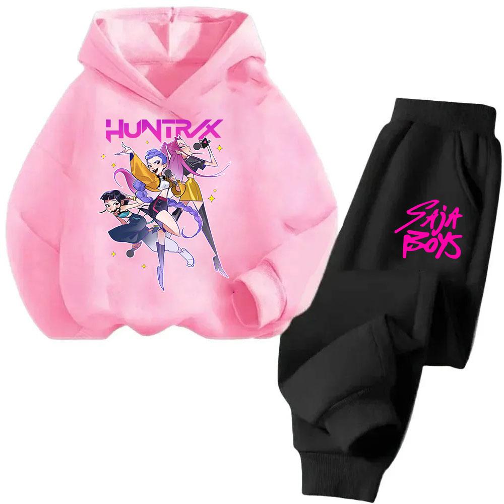 Mode Cartoon Bedruckter Kinderanzug Lässige Bequeme Sweatshirt-Bekleidungssets Mädchen