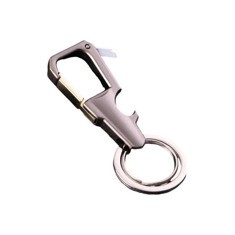 Multifunctional Keychain Pendant with Bottle Opener for Men Waist Hanging Alloy Key Chain Christmas Gift