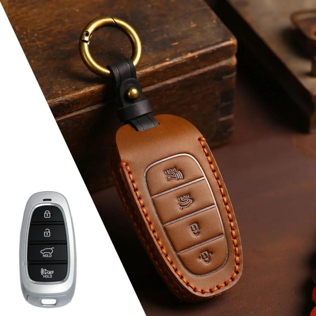 Sleuteletui Sleutelhangerhouder Leer Accessoires voor Hyundai Tucson Staria Sonata Hybride Nexo Nx4 Grand Santa Fe Tas