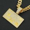 Men's Hip-Hop Diamond Dog Tag Necklace – Trendy Street Style Cuban Chain Choker