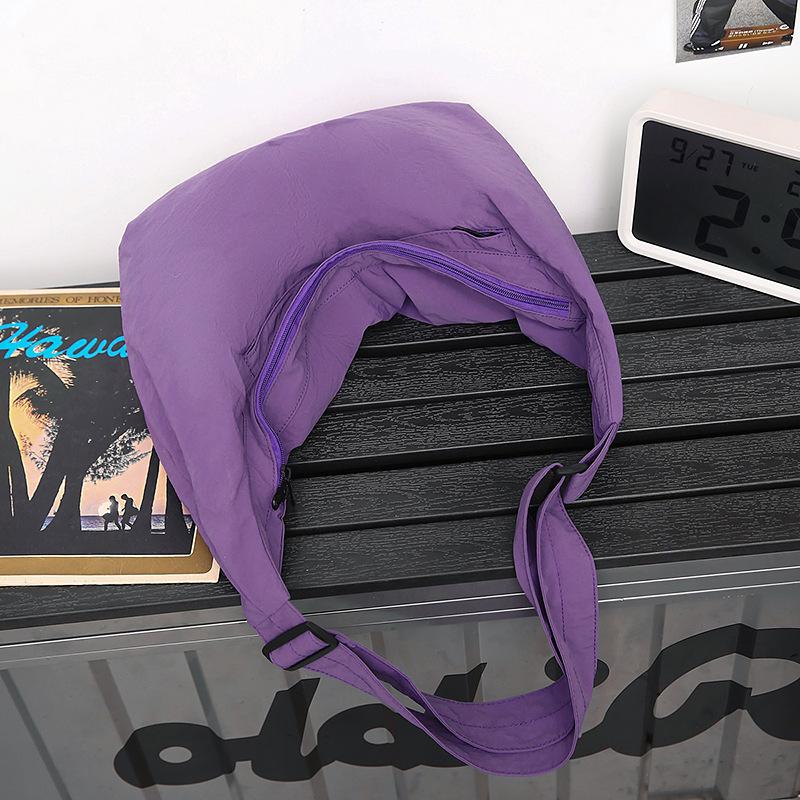 Couple Messenger Bag Shoulder Bag Large Capacity Diagonal Straddle Bag Black Dumpling Bag Tide Cloth Bag