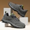 Men Hiking Shoes Suede Leather Outdoor Sports Comfort Breathe Walking Footwear Wear-resistant Rubber Outsole Trekking Sneakers