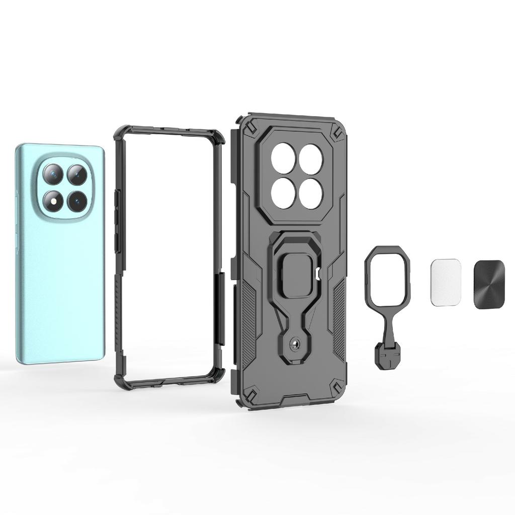 Dla Xiaomi Poco M8 5G/Redmi Note 15 5G (Światowy) Etui Obrotowy Pierścień Podpórka PC + TPU Odporne na Wstrząsy Pokrowiec na Telefon