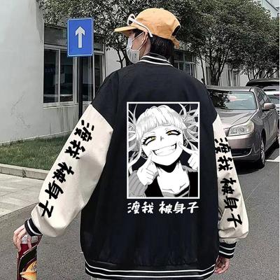 Аніме My Hero Academia Himiko Toga Толстовки з принтом Хіп-хоп Світшоти Пуловер з довгим рукавом Куртка Пальто 