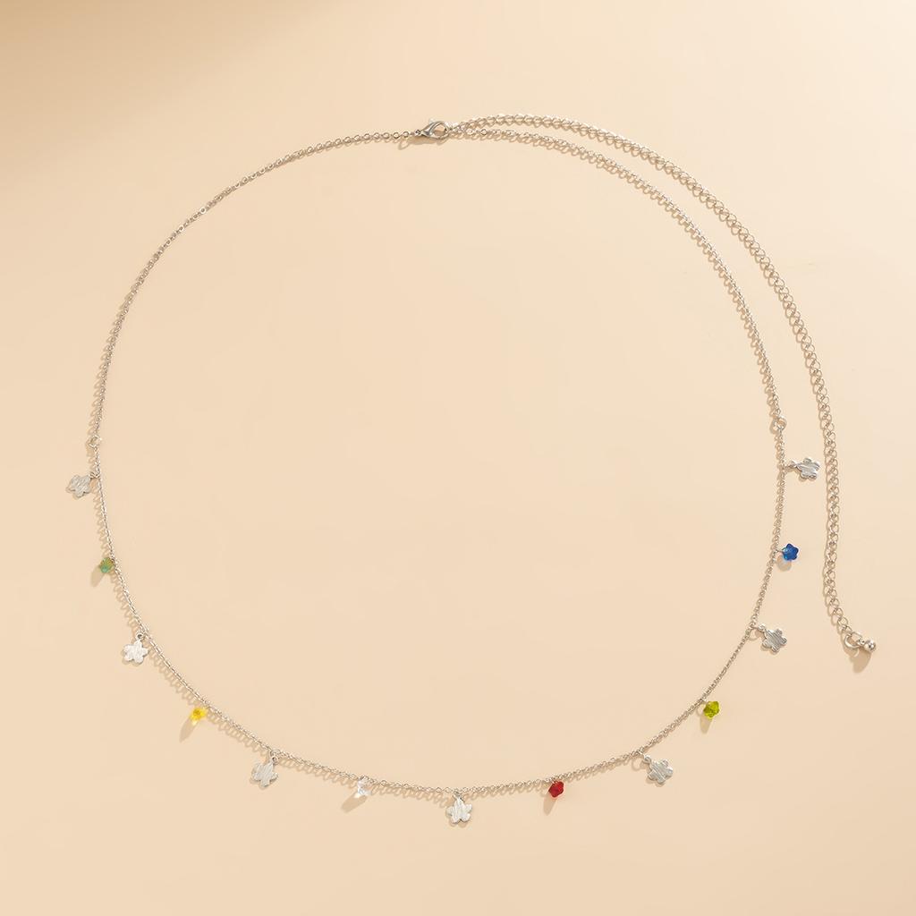 Body Jewelry Sexy Inspirational Colorful Charm Belly Chain Diamond Star Waist Chain for Women