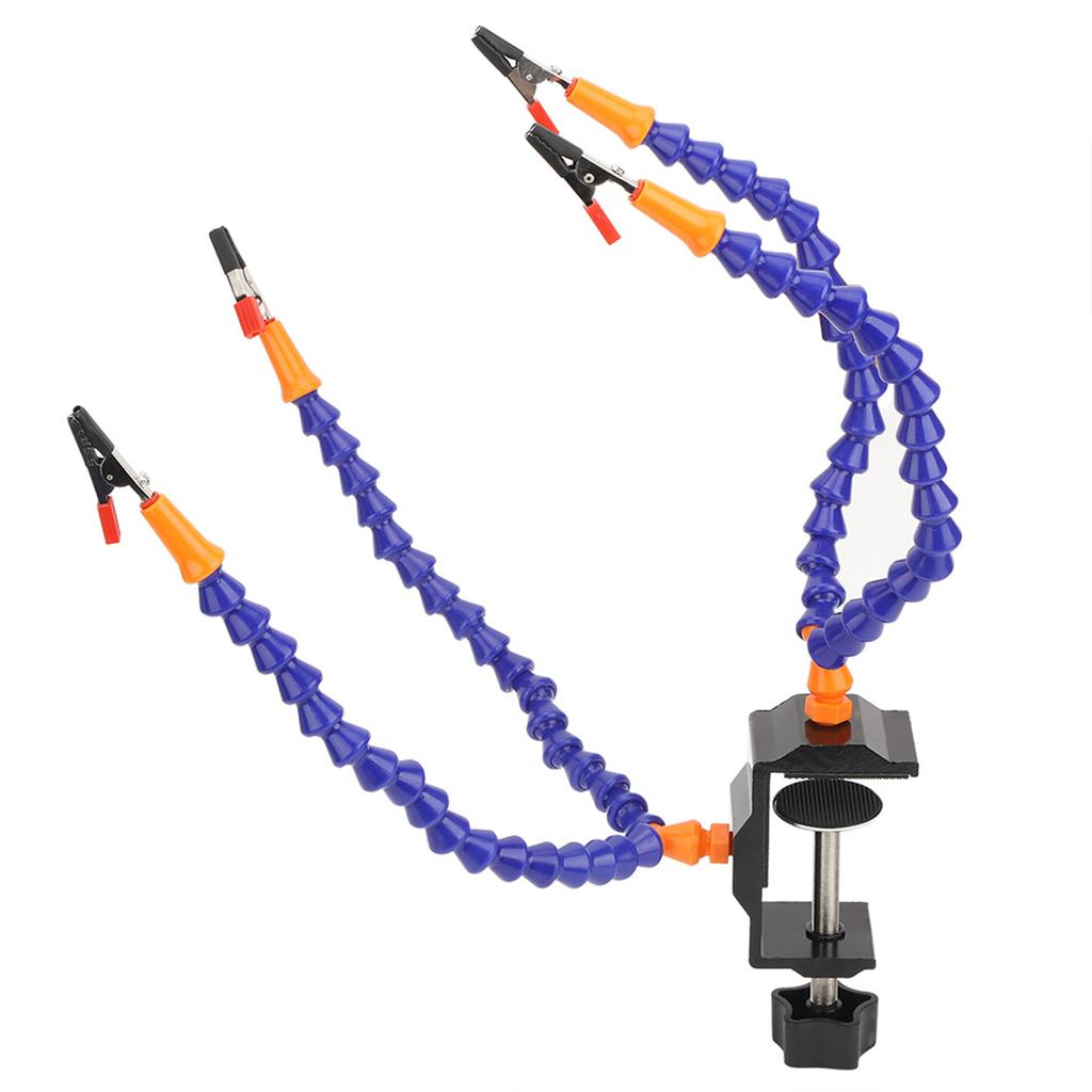 Flexible 4 Arms Soldering Holder Blue Multifunctional for Circuit Board Repairing and Fixing