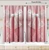 Pink Bow Patterned Printed Curtains Bedroom Living Room Home Decoration Curtain For Great Made Of Polyester