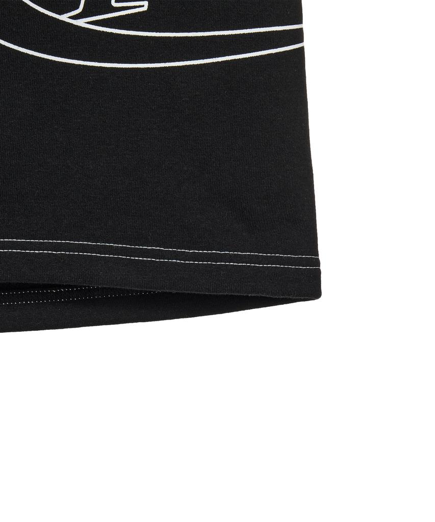 Mihag Stroke Logo Stitch Bermuda Shorts (Black)