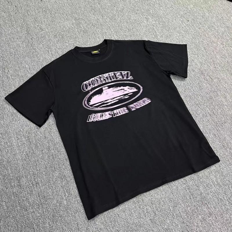 Unisex Streetwear Oversized Cotton Tee With Geometric Print Loose Fit Short Sleeve T-Shirt Men Women